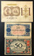 Francia France Chambre De Commerce Nice 1917 50 Centimes + Grenoble 1916 + 1 Franc Paris 1922 Lotto.4100 - ...-1889 Franchi Antichi Circolanti Durante Il XIX Sec.