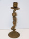 Delcampe - *JOLI BOUGEOIR BRONZE ANGELOT PUTTI XXe COLLECTION DECO BOUGIE VITRINE  E - Chandeliers, Candélabres & Bougeoirs