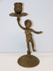 Delcampe - *JOLI BOUGEOIR BRONZE ANGELOT PUTTI XXe COLLECTION DECO BOUGIE VITRINE  E - Chandeliers, Candelabras & Candleholders