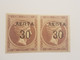 Stamps GREECE Large Hermes Head  Surcharges 1900  30/40 Lepta  * Narrow And Wide  O No Kat. KARAMITSOS 155B/155C - Neufs