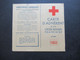 Frankreich 1953 Vignette Auf Carte D'Adherent Croix Rouge Francaise Mit Stempel Und Signe Le President Du Comité - Erinnophilie