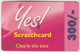 KENYA - Yes! Scratchcard Clearly The Best 600, Kencell Refill Card , Expiry Date:31/12/2007, 600 Sh ,used - Kenya