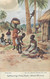 West Africa Gathering Palm Nuts Ethnic Life Old Postcard - Westelijke Sahara