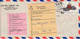 Taiwan. 1972. Letter Send To Denmark With 3 Different Labels. Interesting Letter - Brieven En Documenten