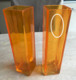 Lot De 2 Vases Soliflore "Ikea" Oranges - Hauteur : 21 Cm - Vasen