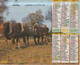 Calendrier De La Poste, Almanach Du Facteur : 1992, Côte D'Or, Scènes De La Vie Paysanne Avec Attelage Chevaux Et Boeufs - Grand Format : 1991-00