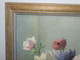 Delcampe - *BELLE HUILE / TOILE TABLEAU BOUQUET D'ANEMONES Signé J ROUSSARIE Cadre Cérusé  E - Huiles