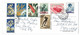 Attraktive Spezial-Mehrfach-Frankatur / Multi Stamp Picture Postcard 1958 - Lettres & Documents