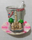 Magnet, Tea Glass, Izmir Clock Tower, Palm Trees 8 X 6,5cm - Other & Unclassified