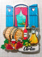 Magnet, Wine Barrel, Grapes, Red Wine, Urla (Izmir) 6 X 7,7cm - Otros & Sin Clasificación