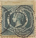 AUSTRALIA NEW SOUTH WALES NSW 1858 5d Diadem Dark Green (Sg#329) Error "TOP IMPERF" On Cover NSW OVAL RING CANCEL To USA - Lettres & Documents