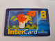 ST MARTIN / INTERCARD  8 EURO  3 HIBISCUS       NO 044  Fine Used Card    ** 10899** - Antillen (Frans)