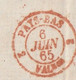 1865 - Lettre Pliée Avec Correspondance En Français D' AMSTERDAM, Pays Bas Vers Montpellier, France - Poststempels/ Marcofilie