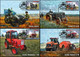 Russia 2022 History Of The Domestic Tractor Industry. Wheel Tractors , Set Of 4 Maxicards  (**) RARE - Lettres & Documents