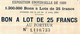 Exposition Universelle De 1889.Paris.Bon à Lot 25 Francs Au Porteur.Illustration Henri Danger.Cachet Sec. - Tourism