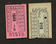 Conjunto 2 Bilhetes CAPICUA Carris Lisboa C.F.L. Set Of 2 Tickets RADAR PALINDROME Portugal - Europe