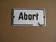 1940 Germany / Deutschland - ABORT Alte Emailschilder, WW2 German Toilet Old Enamel Porcelain Sign - Autres & Non Classés