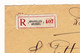 Lettre Recommandée 1923 Bruxelles Belgique Timbre Roi Albert Ier 1F Georges Montenez - 1921-1925 Kleine Montenez