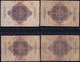 4x 20 Mark Von 1906, 1907, 1908 + 1909 - Reichsbank (DEU-21, 25, 29, 34) - 20 Mark