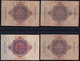 4x 20 Mark Von 1907, 1909, 1910 + 1914 - Reichsbank (DEU-25, 34, 37a, 41b) - 20 Mark