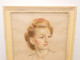 Delcampe - *CADRE PORTRAIT CRAYON PASTEL JEHANNE FLEURY JEUNE Signé Daté 1947 Sous Verre    E - Pastels