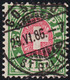 Heimat SG Gossau 1886-06-28 Poststempel Auf Telegraphen-Marke 1 Fr.. Zu#17 - Telegraafzegels