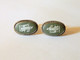WEDGWOOD And Silver Vintage Green Diana And Stag Screw Clip Earrings - Wedgwood