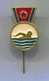 Swimming Natation - North Korea Association Federation, Vintage Pin Badge Abzeichen - Schwimmen