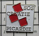 510f Pin's Pins / Beau Et Rare / THEME : ASSOCIATIONS / SOS PICARDIE CROATIE - Associations