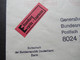 Schweiz 1989 Freistempel Botschaft Der BRD Berin An Das Generalkonsulat Der BRD In Zürich Mit Einigen Stempeln!! - Covers & Documents