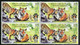 India 2022 2nd International Tiger Forum Block Of 4 Stamps MNH - Gebraucht