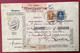 RR ! 1893 "VIA CALAIS MESSAGERIES ANGLO-SUISSE" Zettel Paketkarte CHIASSO TICINO>GB (parcel Card Schweiz Colis Postal - Briefe U. Dokumente