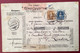 RR ! 1893 "VIA CALAIS MESSAGERIES ANGLO-SUISSE" Zettel Paketkarte CHIASSO TICINO>GB (parcel Card Schweiz Colis Postal - Storia Postale