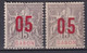GABON - 1912 - CHIFFRE ESPACE - YVERT N° 68+68A (*) SANS GOMME - COTE = 14 EUR. - - Neufs