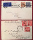 AIR MAIL 1930-1933 Two Cover PERTH>GB VIA KARACHI INDIA & WARRA>SOUTH AFRICA VIA FREMANTLE  (Australia KGV - Cartas & Documentos