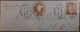 UK GB GREAT BRITAIN 1855 7d Internal Rate Registered Front Part Cover 6d Embossed + 1d Red Plymouth To FrenchMalls - Brieven En Documenten