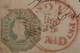 UK GB GREAT BRITAIN 1856 Under Paid Cover Franked With One Shilling Embossed Newcastle To USA Add 5c Charged In USA Scan - Brieven En Documenten