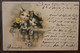 AK 1899 CPA Tiere Katze Blümen Litho Animaux Chats Fleurs - Katzen