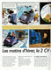 Hergé. Les Aventures De La 2CV Et De L'Homme Des Neiges. BD PUB PUB CITROËN Avec 2CV BLEUE+Personnages TINTIN 1985 - Objets Publicitaires