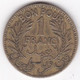 Protectorat Français Bon Pour 1 Franc 1926 – AH 1344 En Bronze-aluminium , Lec# 238 - Tunisia