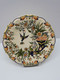 *ANCIENNE ASSIETTE CERAMIQUE DECOR ROUEN FAIT MAIN CORNE D'ABONDANCE FLEURS  E - Rouen (FR)