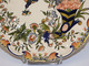 Delcampe - *ANCIENNE ASSIETTE CERAMIQUE DECOR ROUEN FAIT MAIN CORNE D'ABONDANCE FLEURS  E - Rouen (FR)