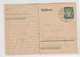 Danzig Karte  Nach Insterburg - Postal  Stationery