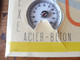 Plaque Publicitaire Tôle Plastifiée Avec Thermomètre Procédés Construction COMPLEXE ACIER-BETON Estiot & Cie DIJON - Technology