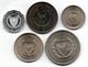 CYPRUS, Set Of Five Coins 1, 5, 25, 50, 100 Mils, Aluminum, Bronze, Copper-Nickel, Year 1972-73, KM # 38, 39, 40, 41, 42 - Cyprus