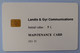 UK - L&G - Maintenance Card - £5 - OCI 31 - PUL005 - 25ex - RRR - Emissioni Imprese