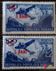 Stamps Errors Romania 1952 Mi 1364 Printed With Misplaced Surcharge 3bani, Vertical Line On Wing,FLY,airmail Unused - Variedades Y Curiosidades