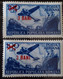 Delcampe - Stamps Errors Romania 1952 Mi 1364 Printed With Misplaced Surcharge 3bani, Vertical Line On Wing,FLY,airmail Unused - Abarten Und Kuriositäten