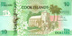 COOK ISLANDS $10 RARATONGA GREEN WOMAN CHILD FRONT BIRD FLOWERS  BACK ND(1992) P.8 UNC  READ DESCRIPTION !! - Cook