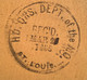 RARE Arrival Cds "HD.QRS.DEPT.OF THE MO. REC’D ST LOUIS" 1865 Iowa Cover>Missouri Fkd Sc.65 (US USA Crypto Bitcoin - Briefe U. Dokumente